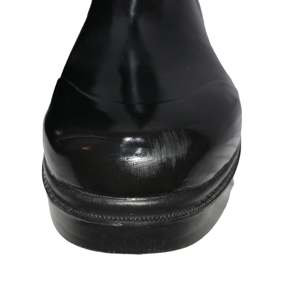 MICHAEL KORS - Signature logo Rain boots, size 10, black w/ brown MK logos - Picture 10 of 10